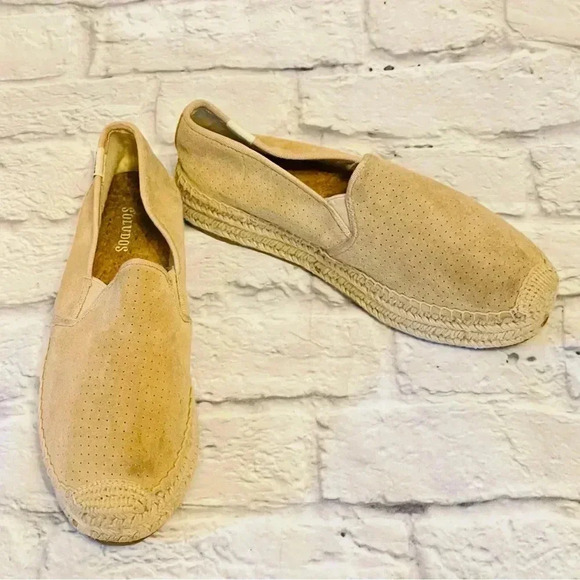 Soludos Suede Platform Espadrilles Smoking Slipper Size 7.5 - Picture 3 of 9